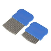 Ezy Dose Kids Lice and Eggs Comb | Hair Care for Baby, Toddler, Adult | Stainless Steel Pin Teeth | Pack of 2 (Short/Long)