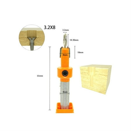 

8mm Shank Hss Countersink Router Bit Screw Extractor Woodworking Milling Cutter