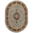 thumbnail image 1 of Well Woven Barclay Medallion Kashan Light Blue Traditional Area Rug 5'3" X 6'10" Oval, 1 of 1