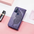 thumbnail image 4 of for Motorola Moto G Play 2023 Wallet Case for Women Girls, Shiny Butterfly Flower PU Leather Cover with Card Slot Holder Flip Phone Case for Motorola Moto G Play 2023 Rhinestone Deep Purple, 4 of 18