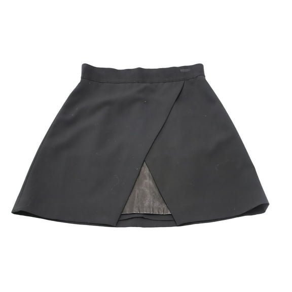 Pre-Owned Alice Olivia Ericka Overlap Mini Skirt in Black Polyester