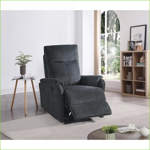 Recliners, Power Recliner Chair with Easy Control, Space-Saving Single | Dark Gray Fabric