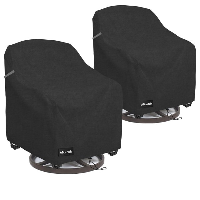 Fundas impermeables para sillas de patio ANartcle 76 x 86 x 98 cm, paquete de 2