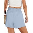 thumbnail image 4 of Fantaslook Summer Shorts for Women Cotton Linen Wide Leg High Waisted Shorts Drawstring Casual Beach Shorts with Pockets, 4 of 8