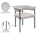 thumbnail image 2 of Meridian Furniture Malin Taupe Linen Textured Fabric Dining Chair (Set of 2), 2 of 8