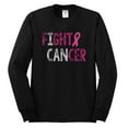 thumbnail image 2 of Fight Cancer Ribbon Mens Long Sleeve Shirt, Black, Small, 2 of 3