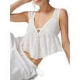 thumbnail image 3 of KelaJuan Women Vest, Sleeveless V-neck Tie-up Pleated Irregular Summer Tops for Club Party, 3 of 6