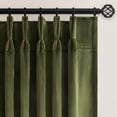 thumbnail image 1 of Cortinas Drapenova de terciopelo blackout, 2 paneles, 102 x 213 cm, verde, 1 of 9