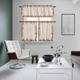 thumbnail image 4 of Fall Vintage Maple Leaves Kitchen Curtains Sets for Windows 36 Inch Length, Retro Art Watercolor Rustic Rod Pocket Window Treatments Tier Curtains and Valances Set for Bedroom/Bathroom, 4 of 8