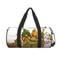 thumbnail image 3 of Rocae Thanksgiving Truck Print Round Travel Duffel Bag and Fitness Bag, Women's Waterproof Weekend Tote, Men's Travel and Fitness Essentials, 3 of 8