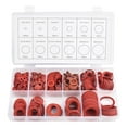 thumbnail image 1 of 600Pcs 12 Sizes Red Steel Paper Fiber Flat Washer Kit Insulation Washer Assorted, 1 of 7