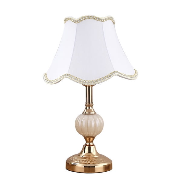 Lámpara de mesita de noche for sala de estar, dormitorio, luz de noche, decoración de tela retro, interruptor táctil