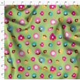 thumbnail image 4 of Soimoi Tissu Satin Modal Vert Imprimé Donuts par Yard 42 Pouces de Large, 4 of 5