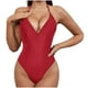 thumbnail image 1 of Trajes de Baño de Bikini de Mujer de Color Sólido Sexy Apretado, Poliéster de Corte Alto para la Piscina de Playa Y las Vacaciones de Verano, Cobertura Elegante, 1 of 9