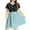 A-Light Blue, variant on Jinhomg Womens Plus Size Party Dress Retro 1950S Polka Dot Midi Dresses Lightweight Comfy Short Sleeve Button Up Cocktail Dress Evening Prom Dress Light Blue XXXXL