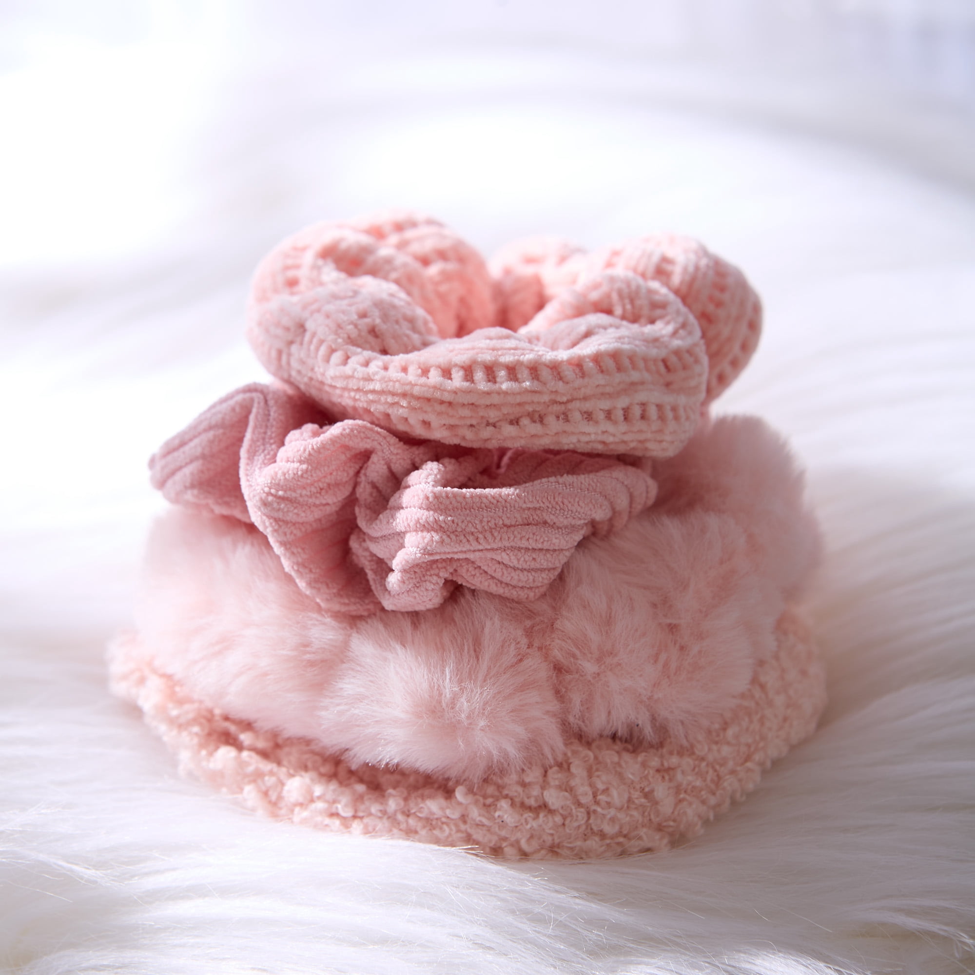 Hadley Wren Scrunchie 4-Piece Set, Pink
