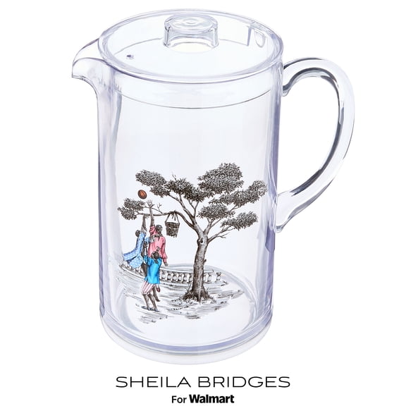 Sheila Bridges Harlem Toile Basketball Pitcher with Lid