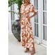 thumbnail image 3 of Vestido PRETTYGARDEN 2025 Verano Boho Floral Maxi Caqui M, 3 of 8