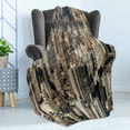 thumbnail image 4 of United States Soft Flannel Fleece Throw Blanket, Aerial New York City Famous Town of the World North American Capital Image, Cozy Plush for Indoor and Outdoor Use, 70" x 90", Beige Tan, by Ambesonne, 4 of 5