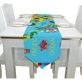 thumbnail image 4 of Coolnut 13"x70" Table Runner, World Animals Plasticine Map Washable Table Cloth Runner for Holiday Home Wedding Table Top Decoration, 4 of 5