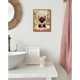thumbnail image 7 of Drsoum Black Cat Canvas Wall Art Pink Fashion Bubble Bath Wall Decor Paintings Cute Animal Poster Prints Rustic Aesthetic Home Decor for Bathroom 8x10in Brown Framed, 7 of 7