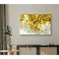 thumbnail image 2 of wall26 Canvas Print Wall Art Gold &amp; White Paint Stroke Collage Abstract Shapes Illustrations Minimalism Bohemian Colorful Multicolor Dark for Living Room, Bedroom, Office - 24"x36", 2 of 5