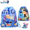 thumbnail image 2 of Disney-mochila de Lilo Stitch azul no tejida con cordón, bolso de mano para escuela, deporte, gimnasio, fiesta de cumpleaños para niñas, niños y adolescentes, 2 of 4