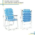 thumbnail image 5 of 2 Pack Folding Webbed Lawn Chair, Beach Chair Lawn Patio Webbed Strap Furniture for Adults, High Seat Camping Chair for Outdoor Garden, 5 of 6
