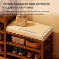 thumbnail image 3 of Organizador de Entrada 4 en 1, Perchero con Zapatero de Bambú y MDF - Closet Armable para Ropa, Bolsos y Zapatos, Mueble Multifunción para Espacios Pequeños, 3 of 8