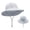 Gray, variant on Toddler Fisherman Hat, Sun Shield Ribbon Detail Airy Soft Cotton UV Protection Headwear Khaki Size 2 T