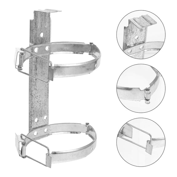 NICEXMAS Iron Fire Extinguisher Bracket Plated Silver Durable for Home Use Nicexmas 1Pc
