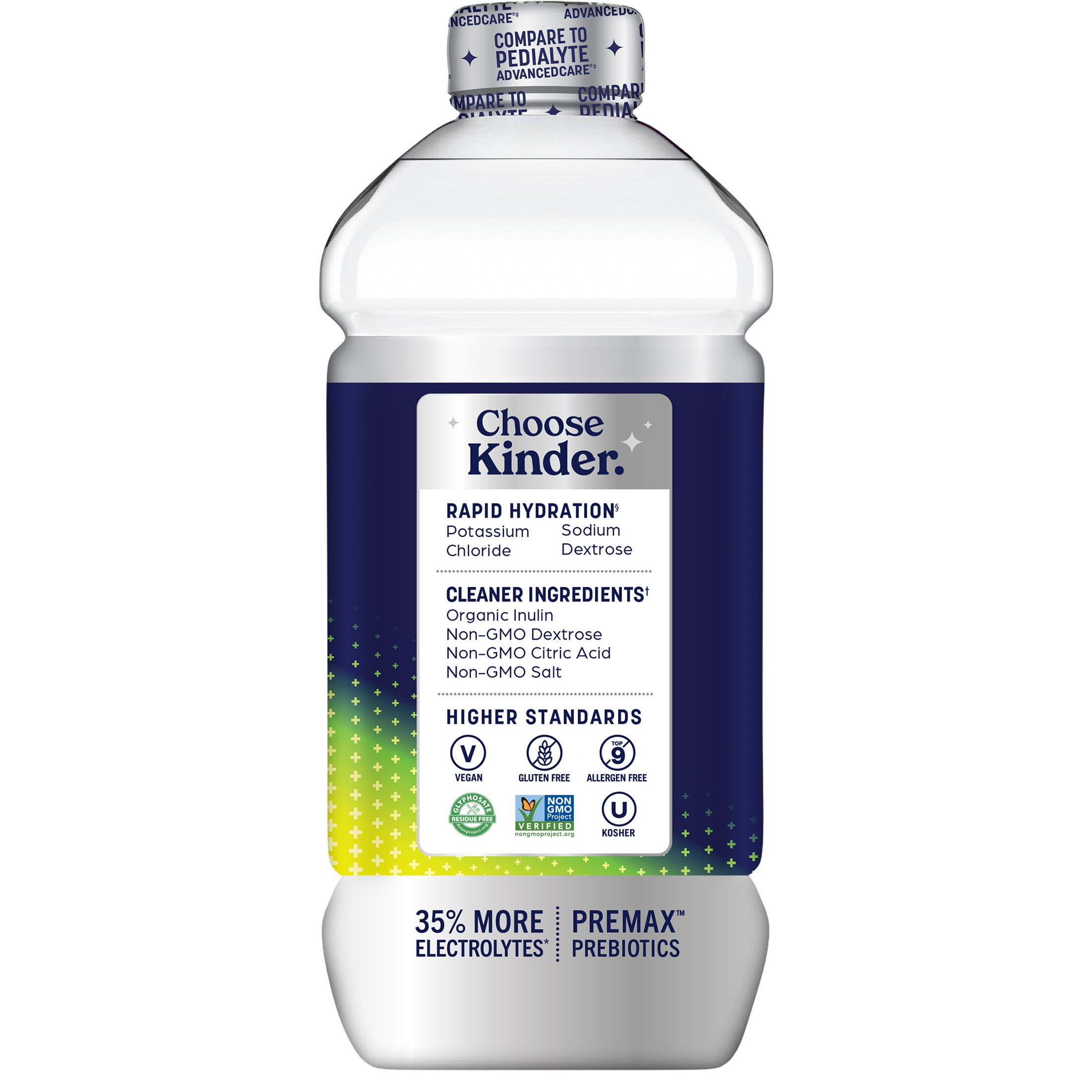 Kinderfarms KinderLyte Advanced Electrolyte Solution Drink for Kids & Adults, Lemon Lime, 33.8 fl oz Bottle