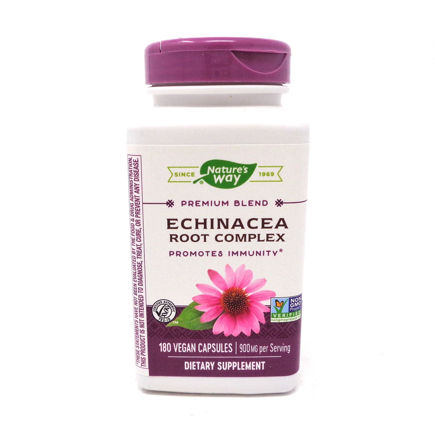 Nature's Way Echinacea Root Complex (Certified Organic) 450 mg. 180 Capsules