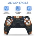 thumbnail image 4 of Skin Sticker for PS5 Slim Standard Disc Digital Edition Console and Controllers Decals for Playstation 5 (Dark Cute Bear Pattern,PS5 Disc Edition), 4 of 5
