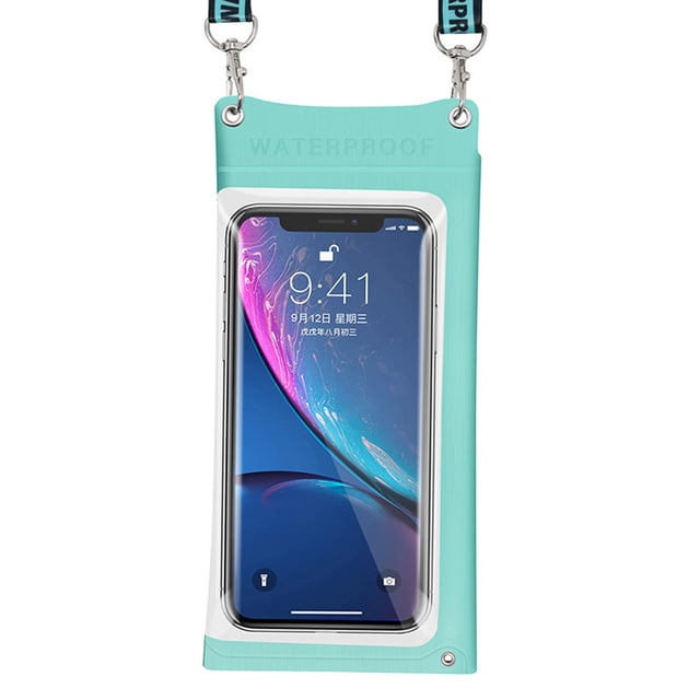 CSChome Phone Storage Bag Waterproof Phone Case with Lanyard TPU Material Transparent Touch Screen Universal Swimming Diving Mobile Pouch