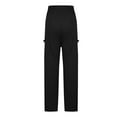 thumbnail image 4 of JXMVOJ Women's Straight Pants Elastic Waist Casual Trousers Pants with Pockets, 4 of 6