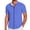 Light Blue, variant on CUSTG Men Blouse Casual Short Sleeve Zipper Summer Beach Shirt Light Texture Elastic Shirt Lapel Cozy Solid Color Tops