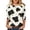 Khaki#295, variant on Cow Print Tops for Women Crewneck 3/4 Sleeve Black and White Animal Print Tees