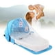 thumbnail image 5 of Cuna portátil para bebé, algodón suave, almacenamiento plegable, cama de viaje para bebés con mosquitera, azul, 5 of 13