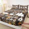 thumbnail image 4 of Erosebridal Cartoon Camping Car Queen Sheet Sets 4 Pieces for Teens,Girls Boys Botanical Plants Branches Leaves Bed Set,Ultra Soft Home Decor, 4 of 5