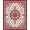 Red, Pattern 1, variant on ODIKA 8' Machine Washable Non-Slip Area Rug, Crimson Floral Medallion High Traffic Rug, Red, 288901