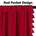 thumbnail image 2 of Soft Luxury Velvet Curtains with Tassels, 2 Panel Rod Pocket Blackout Curtain Drapes, 2 of 9