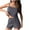 Gray, variant on XWSHYW Sleepwear for Women Summer Solid Color Cami Pajama Set Casual Crew Neck Sleeveless Sleepwear with Shorts Pj for Women