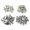 Argent, variante sur GUOOL 50x Boutons-Pression Boutons-Pression pour Veste en Cuir Jeans Sac Clouses Noir