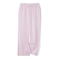 thumbnail image 3 of FAROOT Women Wide Leg Stripes Print Drawstring Low Rise Straight Leg Trousers Lounge Pants Pajama Pants, 3 of 10