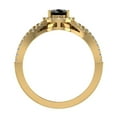 thumbnail image 3 of 14K Gold Wedding Ring Set for Women Pear Cut Black Diamond Big Rings (I,I1), 3 of 5