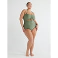 thumbnail image 5 of Time and Tru Women's and Women’s Plus Cutout One Piece Swimsuit, Sizes XS-3X, 5 of 5