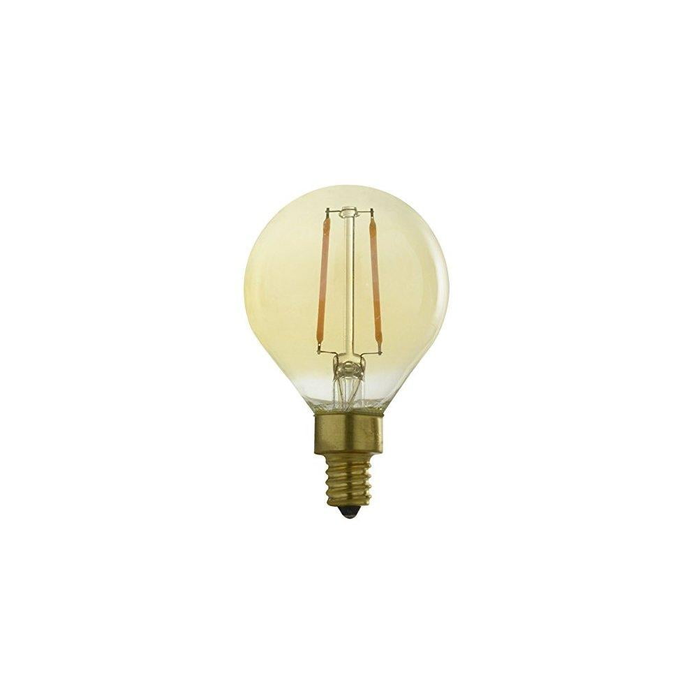 kichler globe 40w candelabra base equivalent 2.5w dimmable amber g16.5