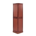 thumbnail image 6 of Royard Oaktree 72" Retro Lighted Corner Curio Cabinet with Glass Doors, Shelves, and Mirror Back, 6 of 9