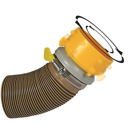 Camco 39491 Revolution Lug Fitting for RV Sewer Hoses - Features a Twist-It Clamp